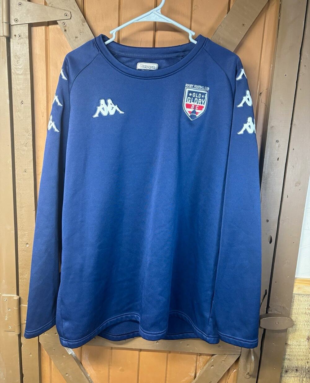 Kappa Old Glory DC Rugby Football Club Men’s 2XL Blue Long Sleeve Crew Tee